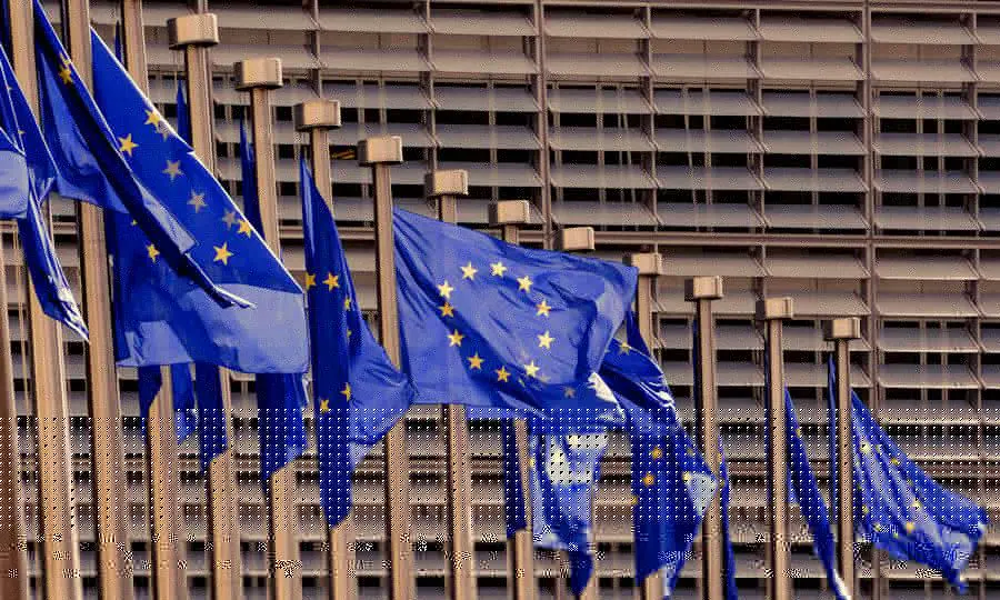 EU flags, Brussels